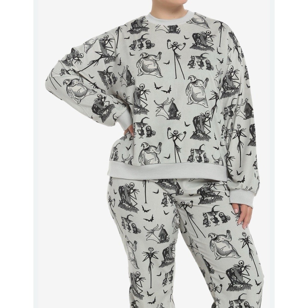 Disney Nightmare Before Christmas Pajamas Women 2 Plus Jack Skellington Lounge